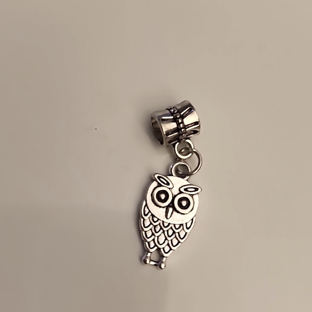 OWL  3 Charm for European Style Bracelets Fits Pandora Systems